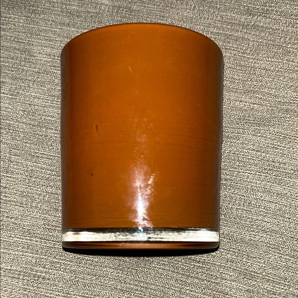 Elegant Brown Glass Candle Holder from IKEA